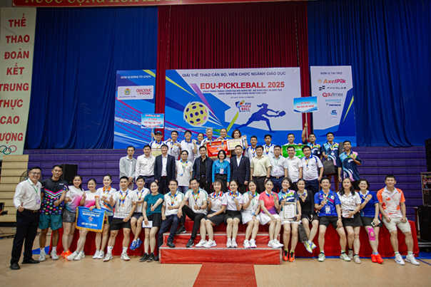 Công đoàn Giáo dục Việt Nam tổ chức bế mạc Giải thể thao EDU-Pickleball 2025